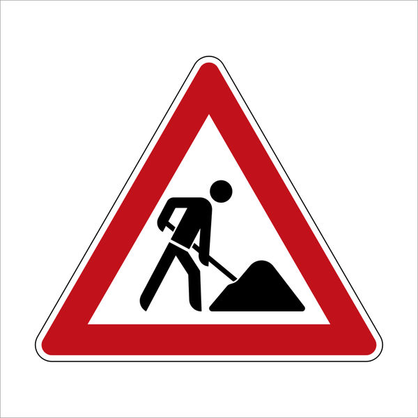 Verkehrschild Bauarbeiten